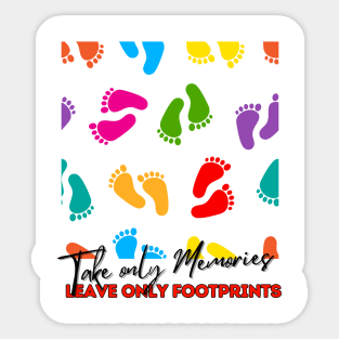 Take only Memories Footprints travel saying Sticker